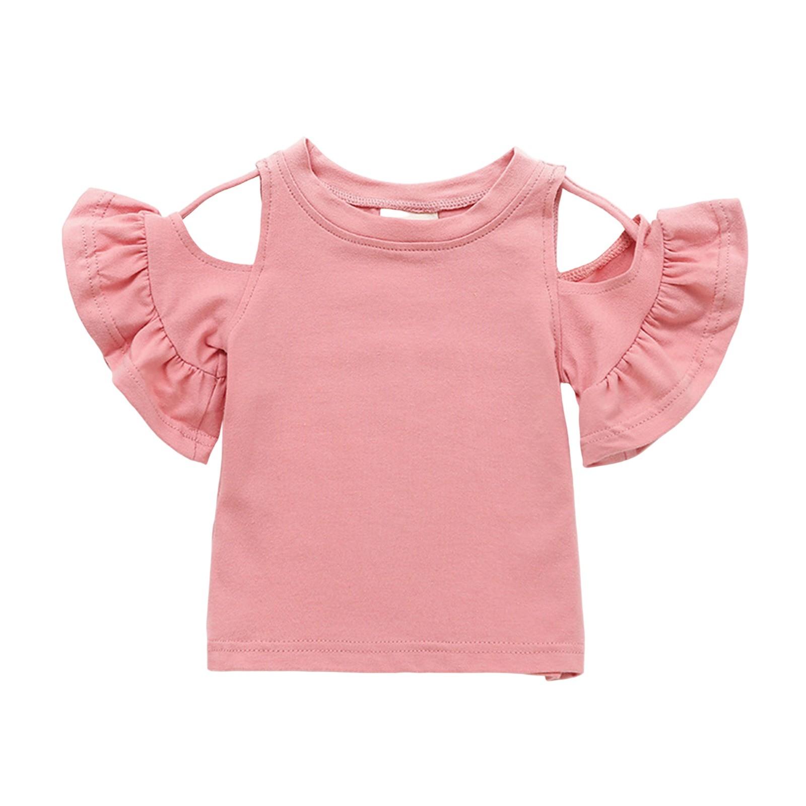 Детская футболка для девочек с открытыми плечами, модный летний милый топ 80 розовый
Детская футболка для девочек с открытыми плечами, модный летний милый топ 80 розовый
