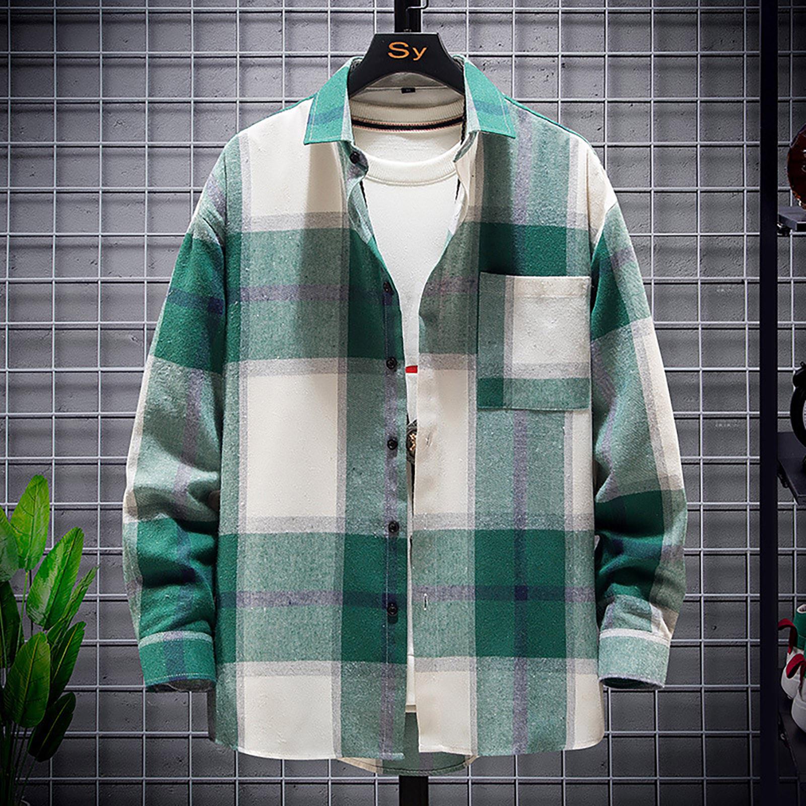 Mens Plaid Shirt, Comfortable Mix Color Button Down Plaid Shirt, Casual Long Sleeve Single-breasted T-Shirt Mens Top XL зелений
Mens Plaid Shirt, Comfortable Mix Color Button Down Plaid Shirt, Casual Long Sleeve Single-breasted T-Shirt Mens Top XL зелений