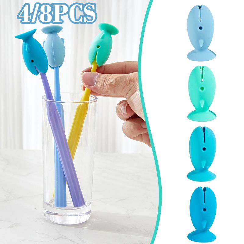4/8PCS Fish Shape Toothbrush Holder Silicone Standing Toothbrush Storage Rack Portable Travel Toothbrush Head Protector Cover
4/8PCS Fish Shape Toothbrush Holder Silicone Standing Toothbrush Storage Rack Portable Travel Toothbrush Head Protector Cover