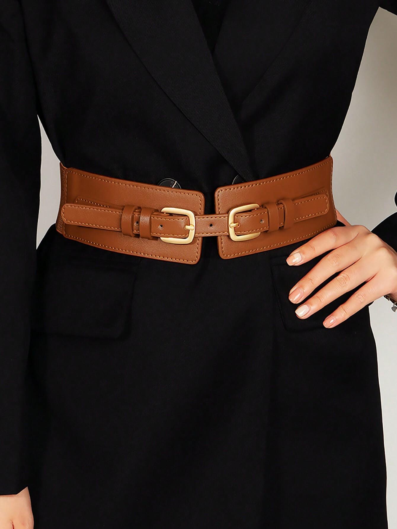 1pc Brown PU Leather Elastic Wide Waist Belt, Adjustable Cincher For Dress Suit Daily Wear United States
1pc Brown PU Leather Elastic Wide Waist Belt, Adjustable Cincher For Dress Suit Daily Wear United States