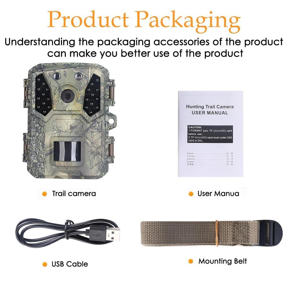 Міні мисливська камера 20mp 1080p Дика стежка Камера інфрачервоне нічне бачення Outdoor Motion Activated Scouting 0.2s Trigger Po Trap Standard
Міні мисливська камера 20mp 1080p Дика стежка Камера інфрачервоне нічне бачення Outdoor Motion Activated Scouting 0.2s Trigger Po Trap Standard
