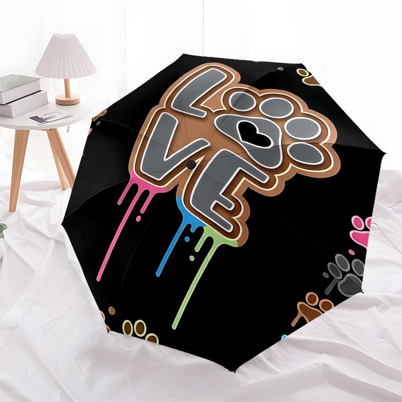 Love Paw Print Automatic Folding Umbrella:Portable 3 Fold Design with 8 Bone Iron Frame Perfect Gift for Fans and Travelers0119b
Love Paw Print Automatic Folding Umbrella:Portable 3 Fold Design with 8 Bone Iron Frame Perfect Gift for Fans and Travelers0119b