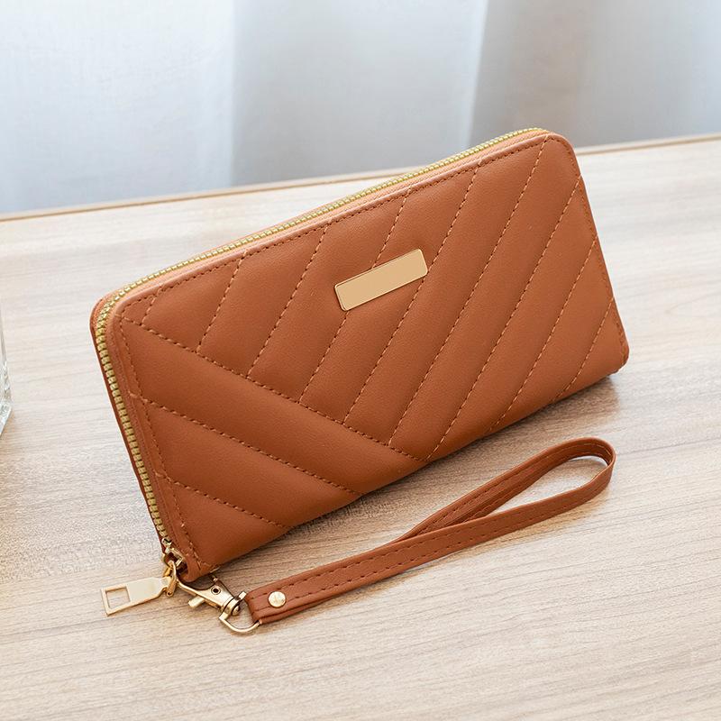 Women s long single-pull wallet, new twill embroidered iron sheet, clutch change bag, and a casual bag. коричневый
Women s long single-pull wallet, new twill embroidered iron sheet, clutch change bag, and a casual bag. коричневый
