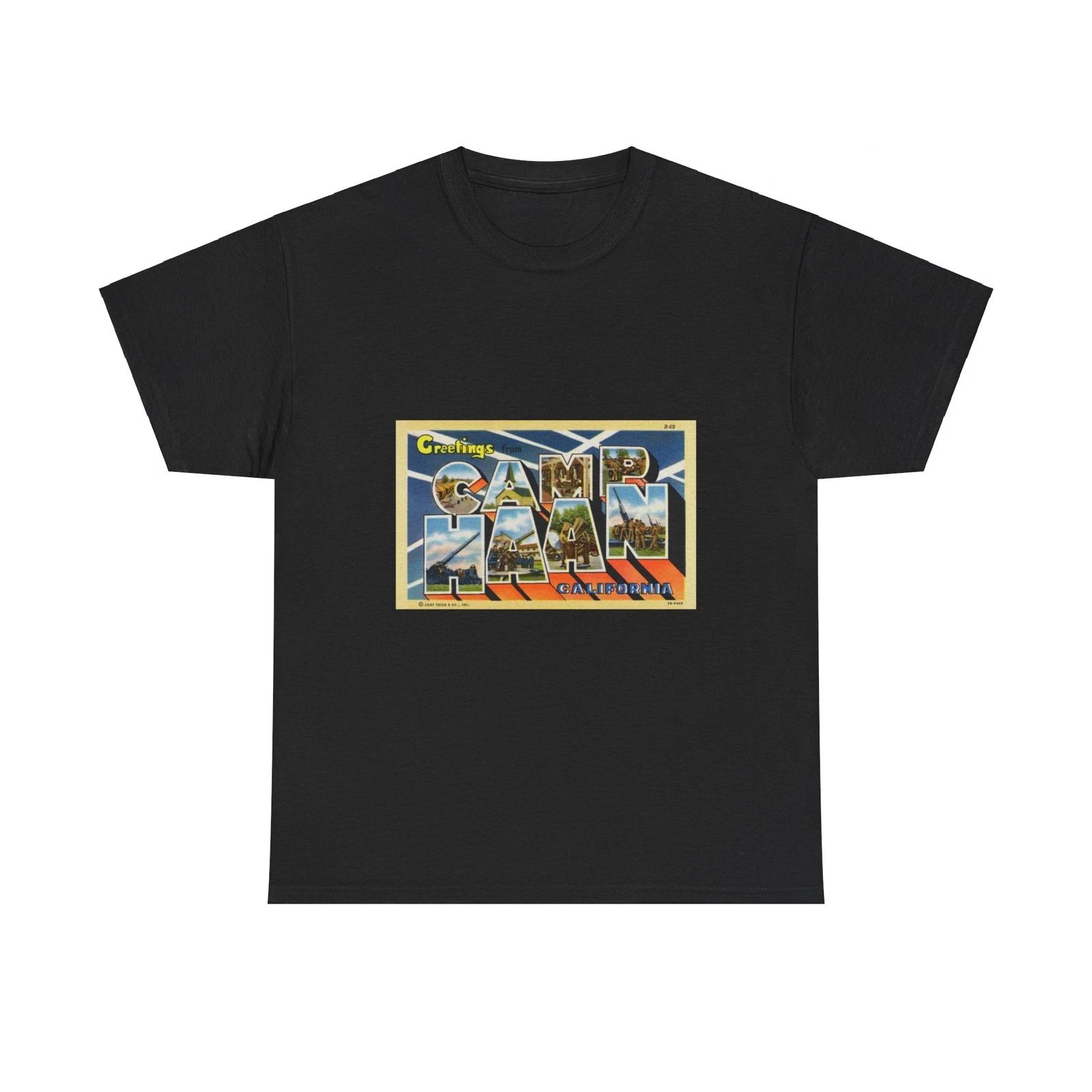 Greetings from Camp Haan California (Greeting Postcards) T shirt L
Greetings from Camp Haan California (Greeting Postcards) T shirt L