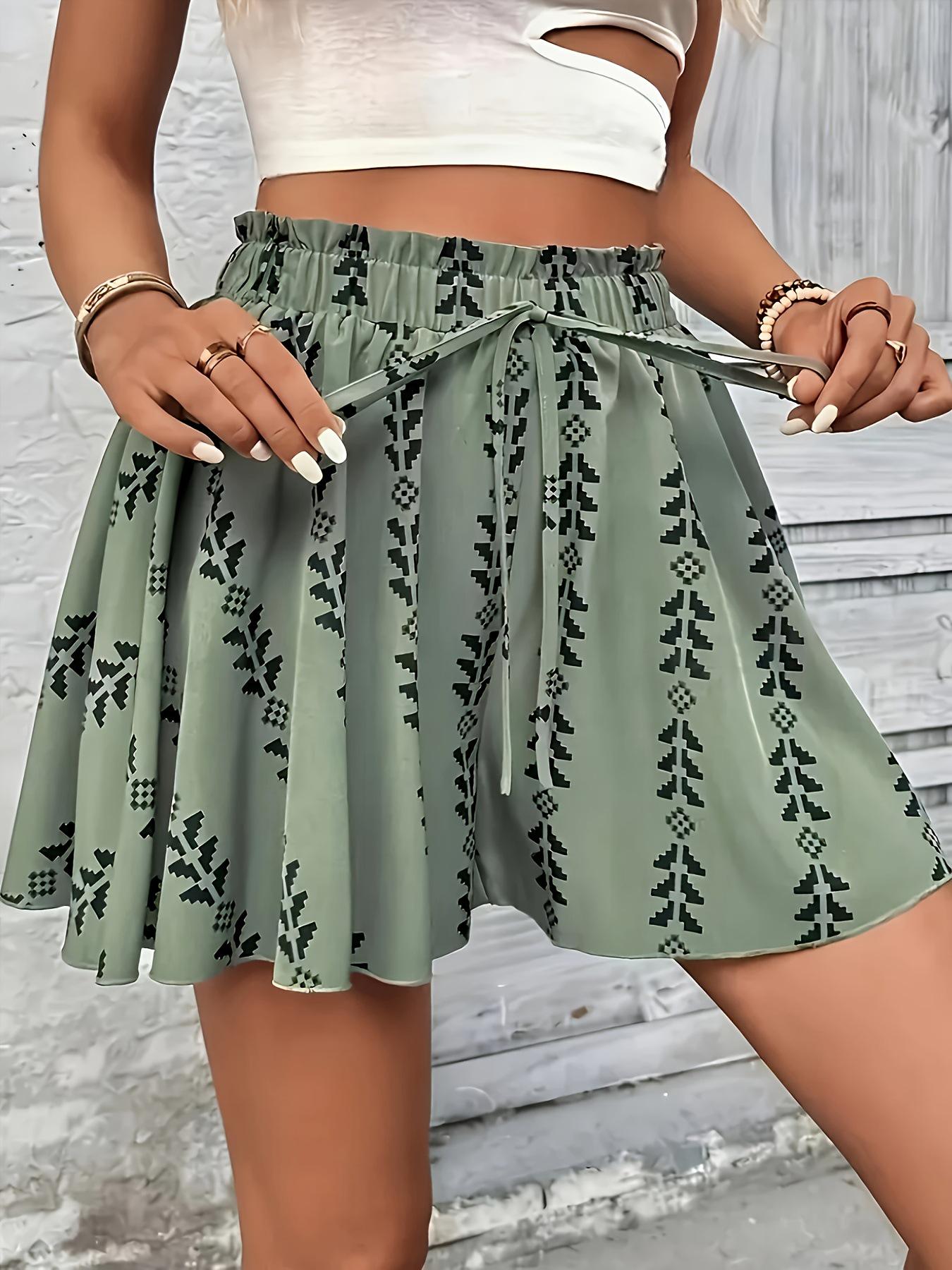 Ethnic Print High-Waisted Chiffon A-Line Lace-Up Culottes with Elastic Waist 2XL армия зеленый
Ethnic Print High-Waisted Chiffon A-Line Lace-Up Culottes with Elastic Waist 2XL армия зеленый