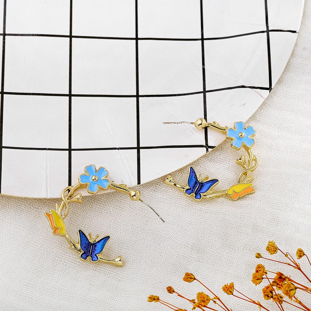 925 Silver Korean Butterfly Branch Stud Earrings - Women s Simple Flower Pattern Clips B234X
925 Silver Korean Butterfly Branch Stud Earrings - Women s Simple Flower Pattern Clips B234X