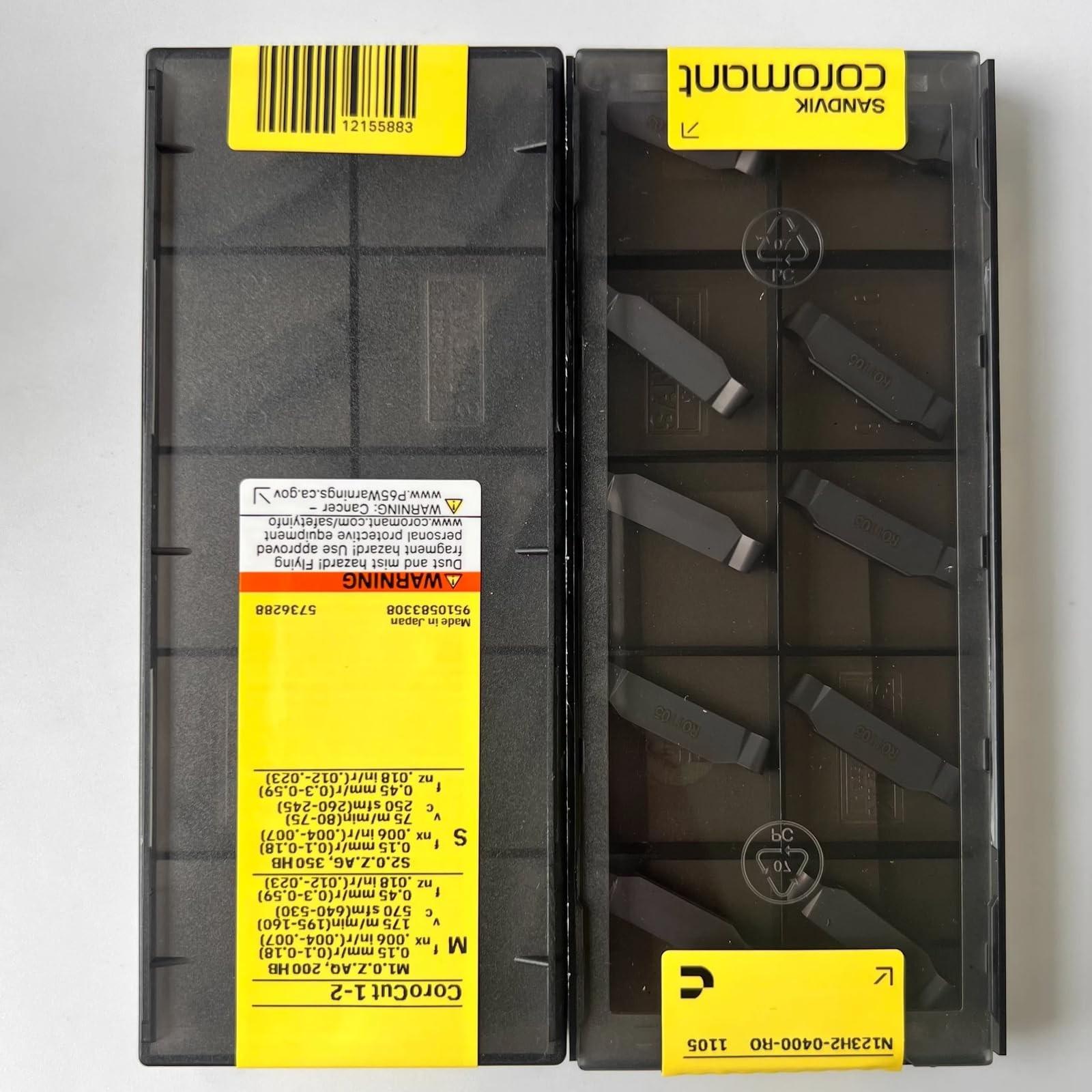Original Sandvik / N123H2-0400-RO 1105 CNC lathe carbide blade tool 10 Pcs
Original Sandvik / N123H2-0400-RO 1105 CNC lathe carbide blade tool 10 Pcs