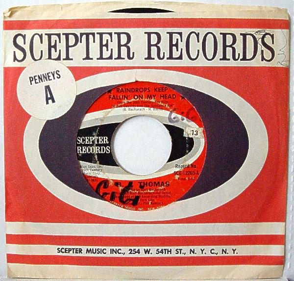 7inch Record B.J. THOMAS - Raindrops Keep Fallin On My Head SCE12265 Scepter Records 1969 US Rock Used
7inch Record B.J. THOMAS - Raindrops Keep Fallin On My Head SCE12265 Scepter Records 1969 US Rock Used