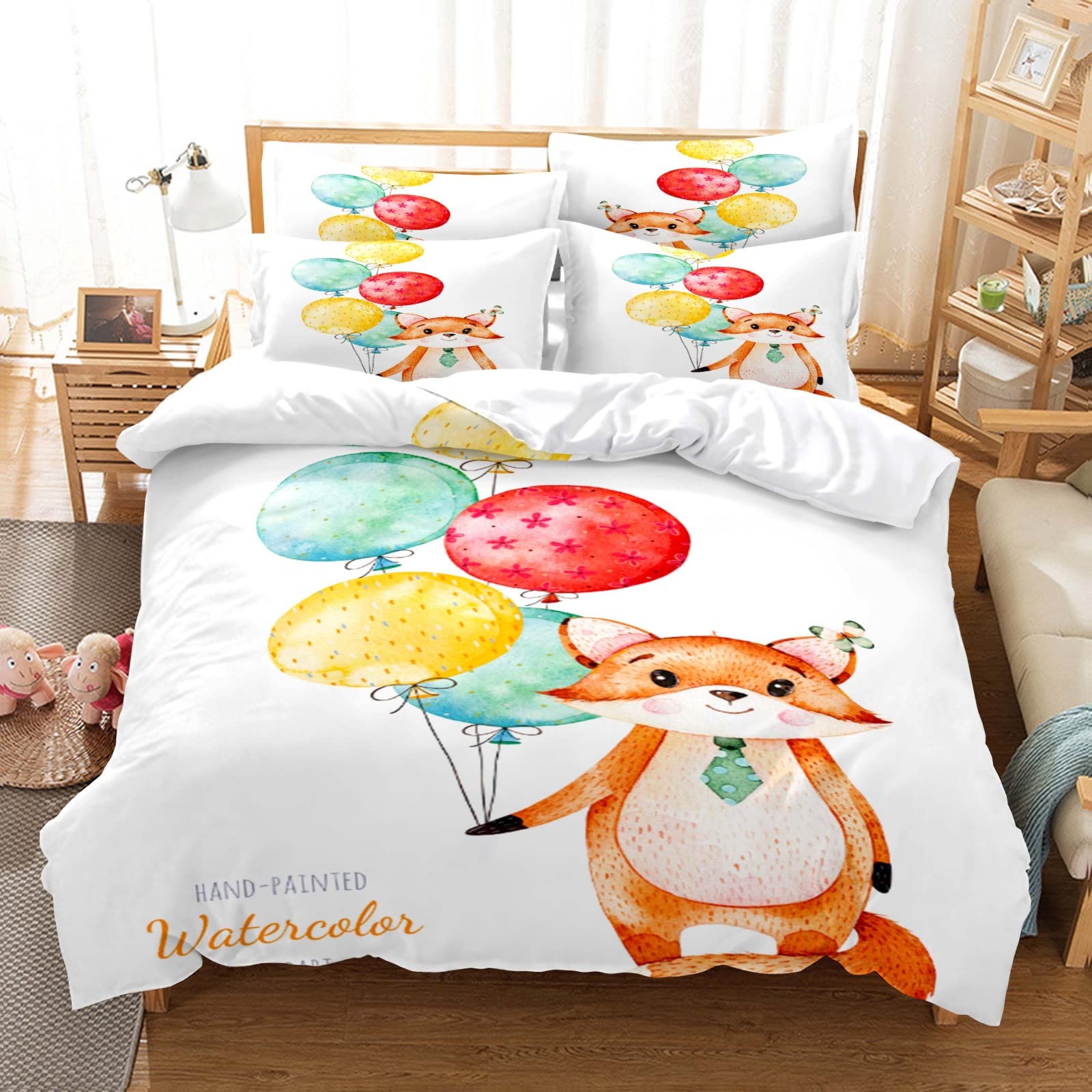 Fox King Queen Duvet Cover Kawaii Cartoon Fox Family Bedding Set For Kids Cute Orange Wild Animal 2/3pcs Polyester Quilt Cover EU single(135x200cm)
Fox King Queen Duvet Cover Kawaii Cartoon Fox Family Bedding Set For Kids Cute Orange Wild Animal 2/3pcs Polyester Quilt Cover EU single(135x200cm)