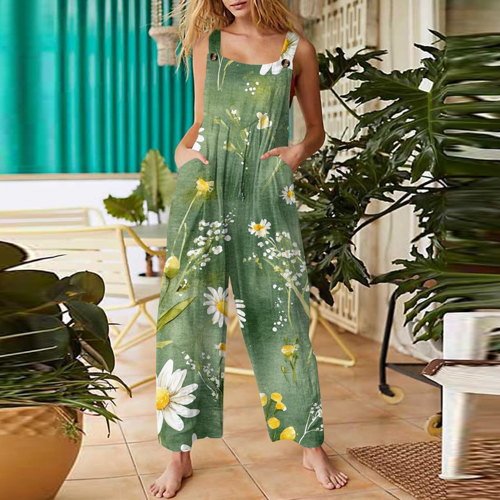 Womens Casual Overalls Jumpsuits Adjustable Straps Sleeveless Bohemian Comfy Rompers With Pocket M
Womens Casual Overalls Jumpsuits Adjustable Straps Sleeveless Bohemian Comfy Rompers With Pocket M