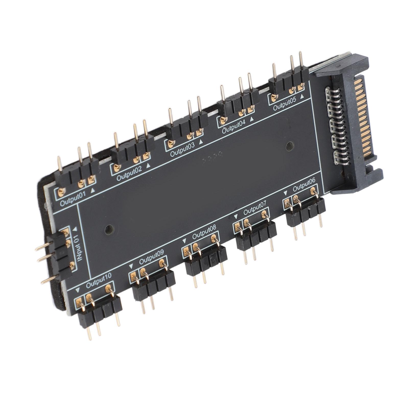 5V 3-контактный ARGB-хаб на 10 портов, питание SATA, универсальный RGB-разветвитель, 10-портовый хаб с кабелем для материнской платы
5V 3-контактный ARGB-хаб на 10 портов, питание SATA, универсальный RGB-разветвитель, 10-портовый хаб с кабелем для материнской платы