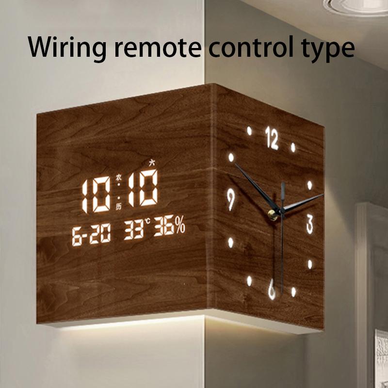 Modern Wall Clocks Living Room Large Corner Clock Elegant Led Digital Wall Clock Electronic Calendar Noiseless Clocks Home Decor 26X26X26CM
Modern Wall Clocks Living Room Large Corner Clock Elegant Led Digital Wall Clock Electronic Calendar Noiseless Clocks Home Decor 26X26X26CM