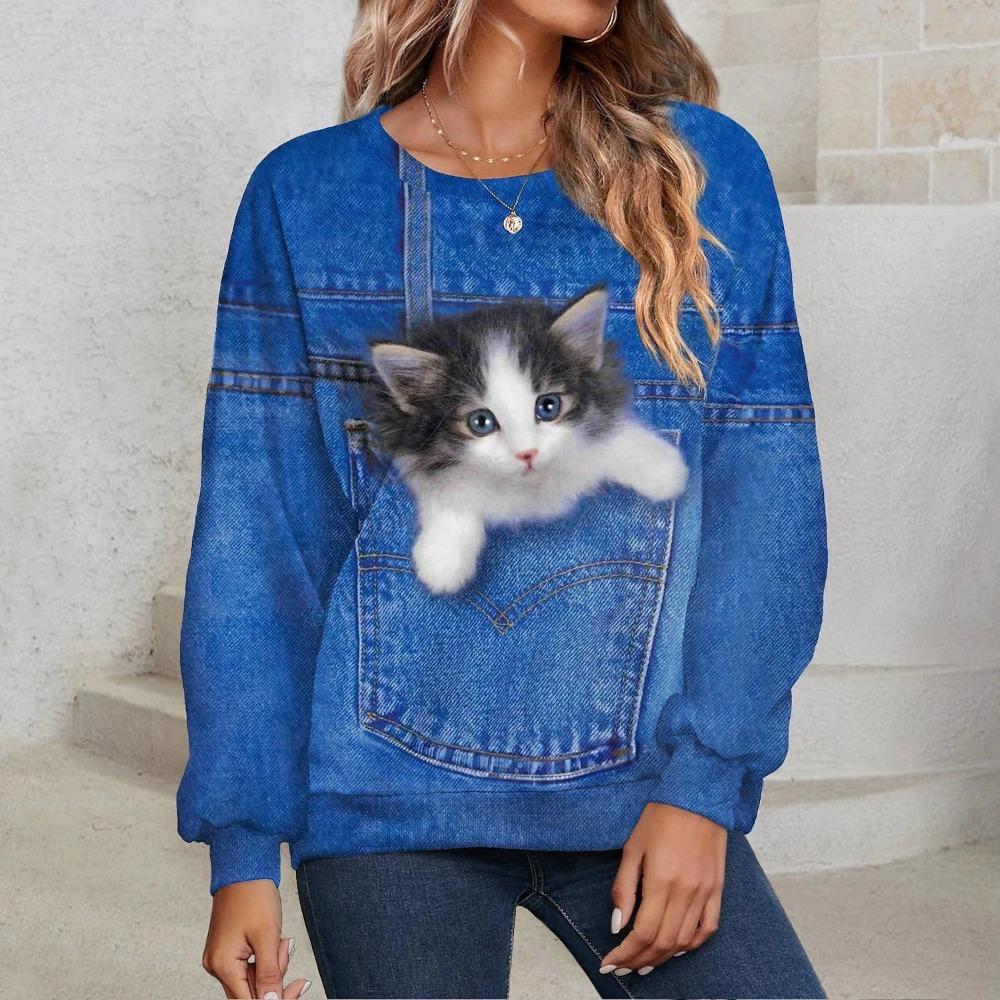Женская толстовка с капюшоном Lovely Cat Dog Print Толстовки с длинными рукавами и круглым вырезом Женские повседневные топы S
Женская толстовка с капюшоном Lovely Cat Dog Print Толстовки с длинными рукавами и круглым вырезом Женские повседневные топы S