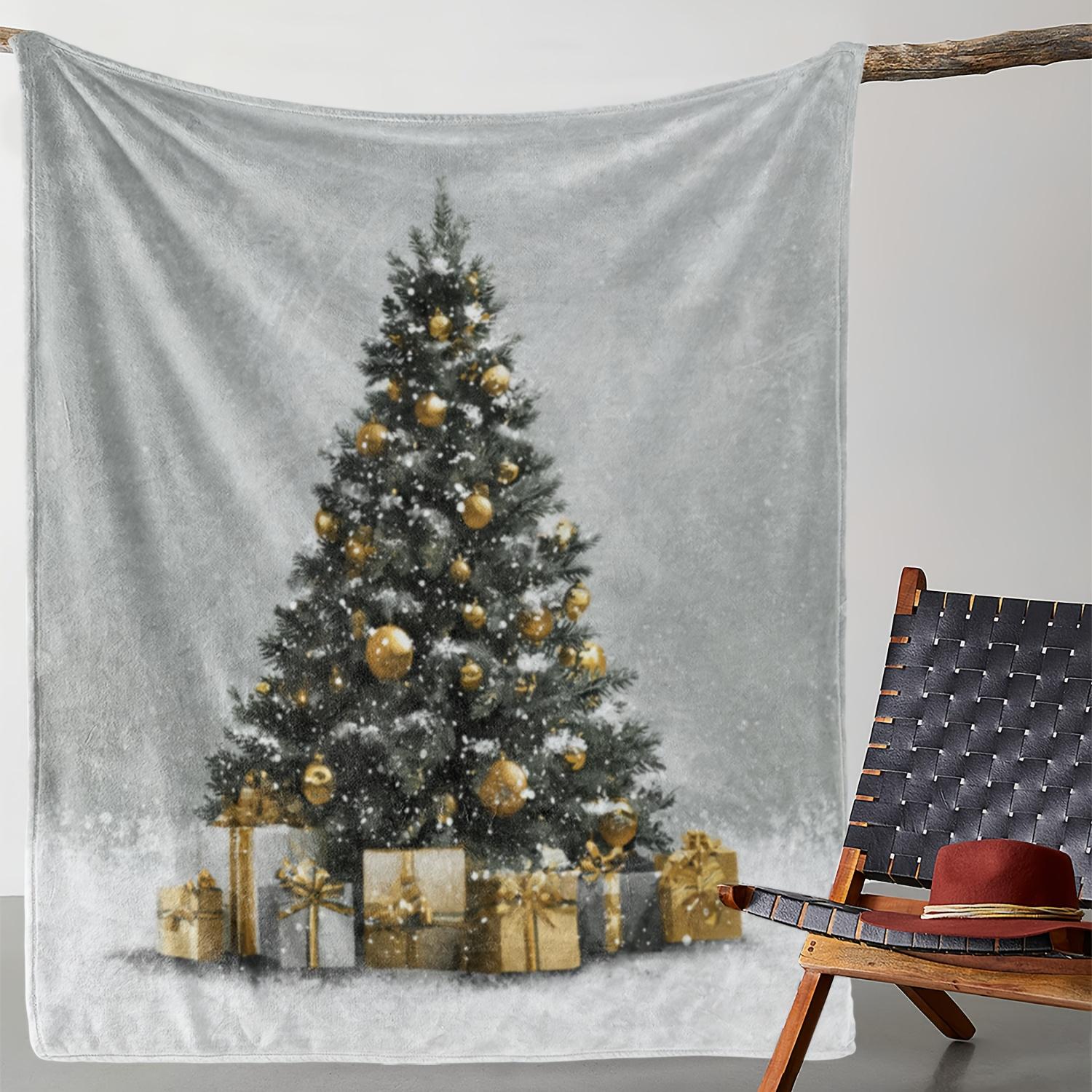 1pc Zeal Lily Cozy Flannel Blanket - Christmas Tree with Golden Ornaments & Snowflakes Print, Soft Warm All-Season Throw for Cou 75x90cm28x35in
1pc Zeal Lily Cozy Flannel Blanket - Christmas Tree with Golden Ornaments & Snowflakes Print, Soft Warm All-Season Throw for Cou 75x90cm28x35in
