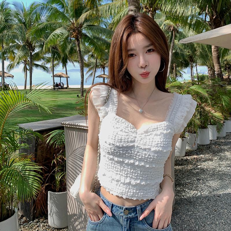 Women Summer Sweet Elastic Lace Sleeveless Casual Versatile Holiday Short Tops белый
Women Summer Sweet Elastic Lace Sleeveless Casual Versatile Holiday Short Tops белый