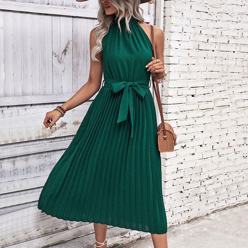 2025 summer new fashion women s clothing solid color neck dress minimalist style S зелёный
2025 summer new fashion women s clothing solid color neck dress minimalist style S зелёный