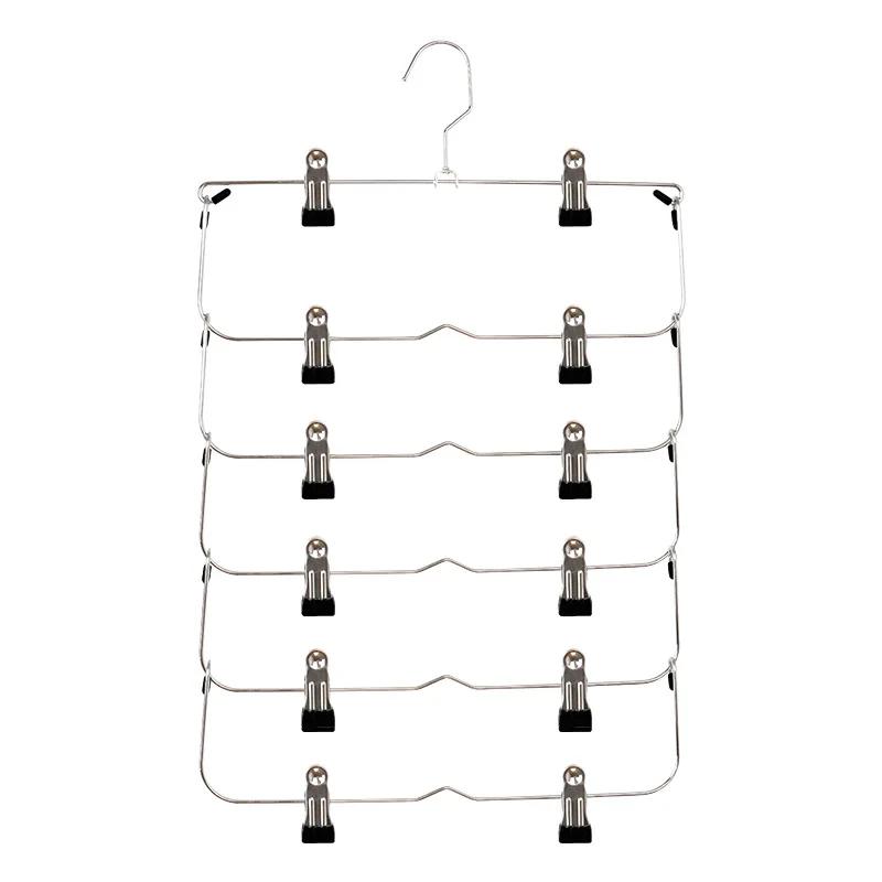 1PC Multilayer Clothes Hangers With 12 Clips Clothing Storage Rack Holder Drying Wardrobe Folding Pants Clothes Metal Skirt Rack чёрный
1PC Multilayer Clothes Hangers With 12 Clips Clothing Storage Rack Holder Drying Wardrobe Folding Pants Clothes Metal Skirt Rack чёрный