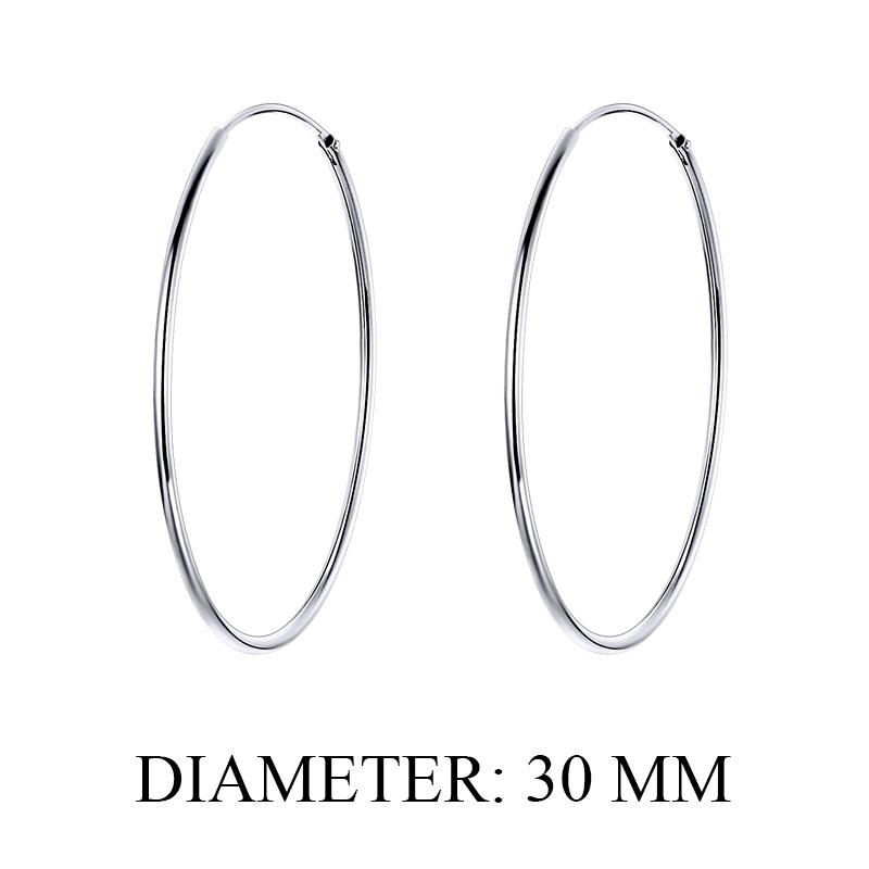 BAMOER 925 Silver Large Hoop Earrings Circle Endless Huggie Big Hoops Earring 30/40mm for Women Girls SCE598
BAMOER 925 Silver Large Hoop Earrings Circle Endless Huggie Big Hoops Earring 30/40mm for Women Girls SCE598