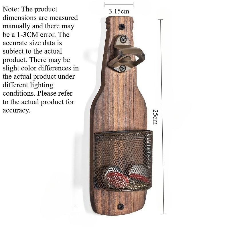 Wall Mounted Beer Bottle Opener with Creative Cap Catcher Decorative Accessory for Kitchen Bar Home Wall Decor
Wall Mounted Beer Bottle Opener with Creative Cap Catcher Decorative Accessory for Kitchen Bar Home Wall Decor