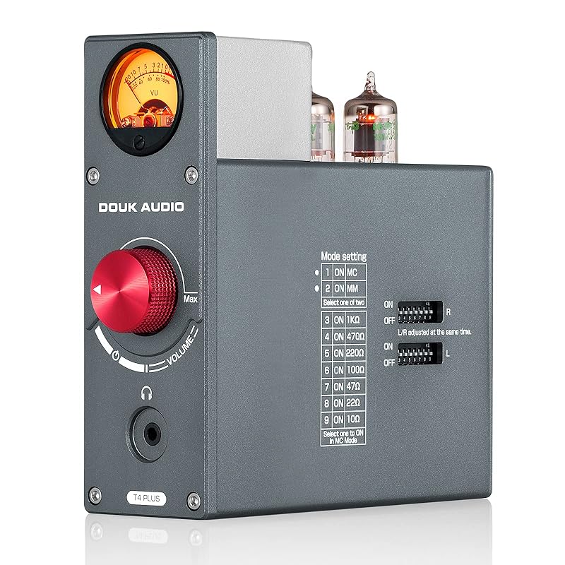 Nobsound T4 PLUS record player stereo preamplifier headphone amplifier VU meter HiFi 5654 vacuum tube phono preamplifier
Nobsound T4 PLUS record player stereo preamplifier headphone amplifier VU meter HiFi 5654 vacuum tube phono preamplifier