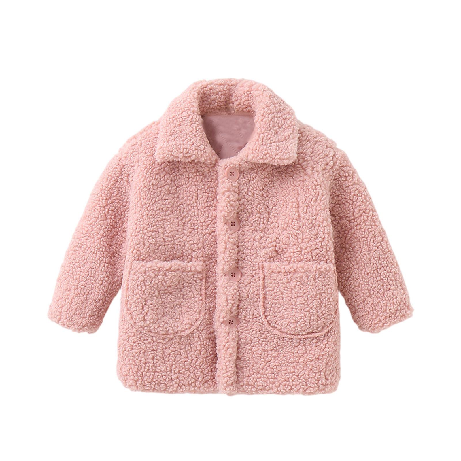 Girls Lamb Wool Coat - Mid-Length Thickened Sweater 140
Girls Lamb Wool Coat - Mid-Length Thickened Sweater 140