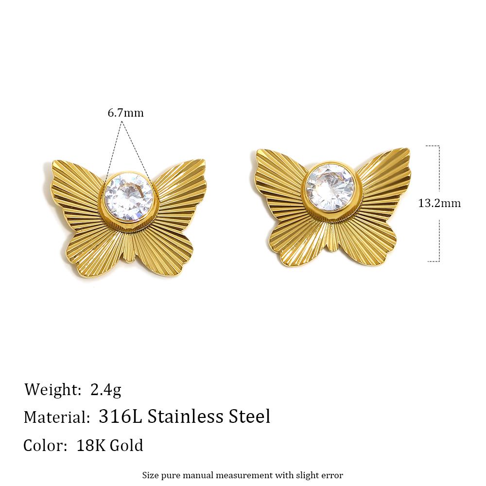 MamacitaSlay 316L Stainless Steel Zircon Butterfly Heart Earring 18K Gold Plated Waterproof Jewelry Valentine s Day Earrings
MamacitaSlay 316L Stainless Steel Zircon Butterfly Heart Earring 18K Gold Plated Waterproof Jewelry Valentine s Day Earrings