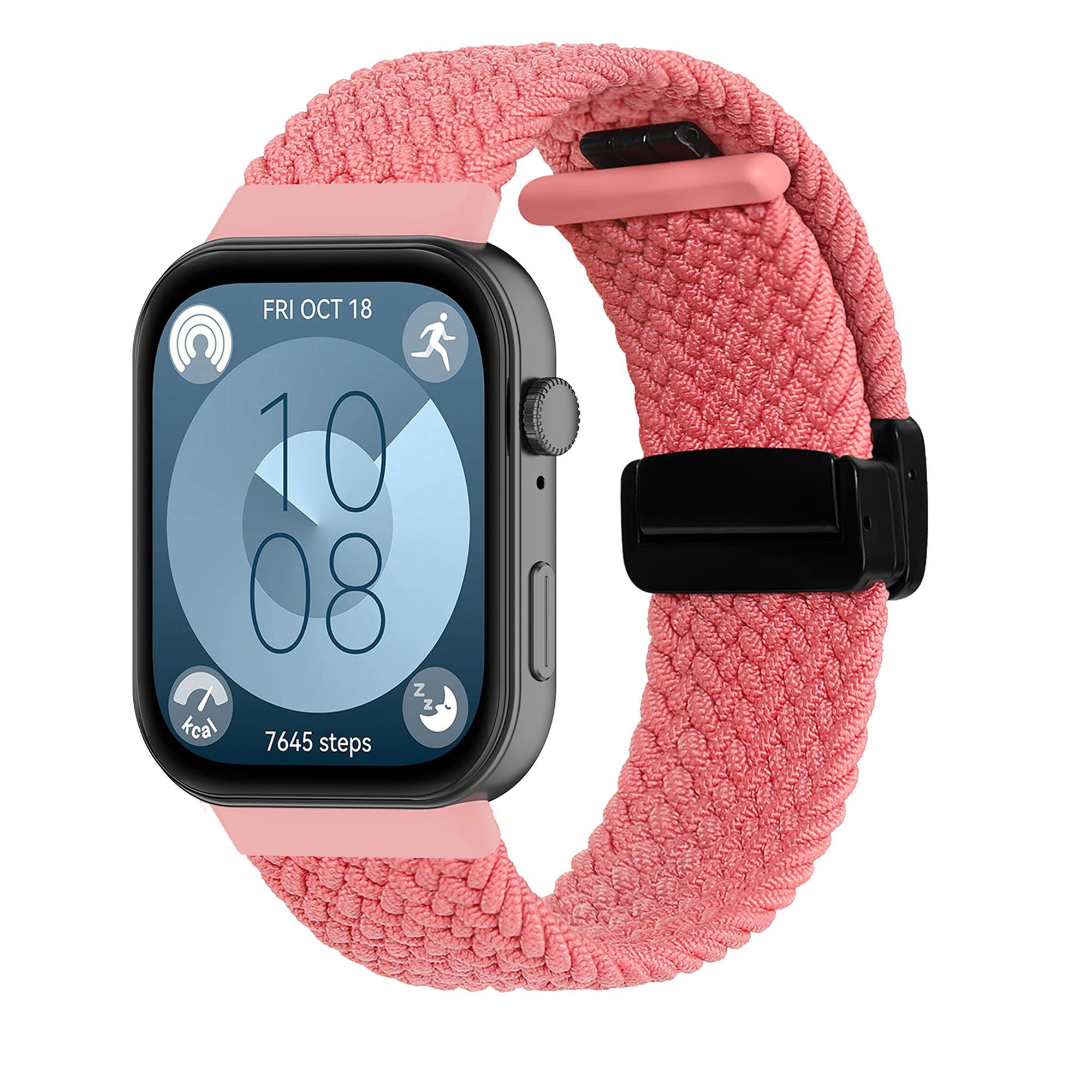 For Huawei Watch Fit 3 Replacement Braided Band Magnetic Buckle Watch Strap Starlight Pink
For Huawei Watch Fit 3 Replacement Braided Band Magnetic Buckle Watch Strap Starlight Pink
