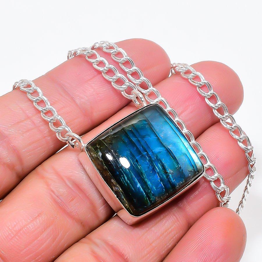 Labradorite Gemstone Handmade 925 Sterling Silver Jewelry Necklace 20 KJ-647
Labradorite Gemstone Handmade 925 Sterling Silver Jewelry Necklace 20 KJ-647