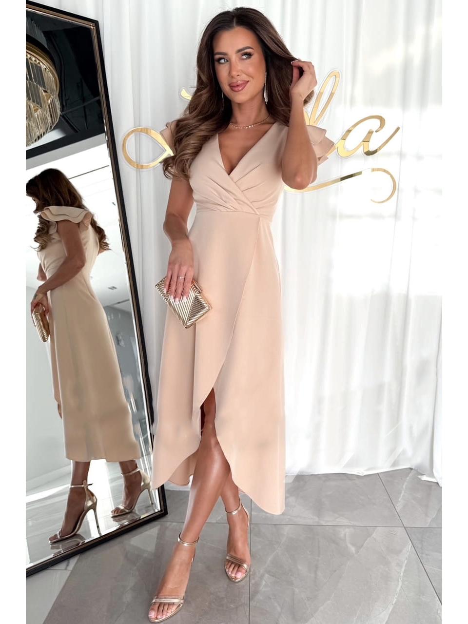 Spot Womenswear Summer V-Neck Waist-Tie Solid Color Dress with Ruffle Sleeves M
Spot Womenswear Summer V-Neck Waist-Tie Solid Color Dress with Ruffle Sleeves M