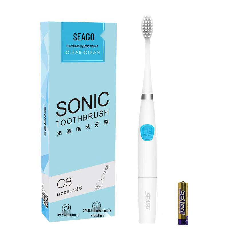 Seago C8 Battery-Powered Sonic Electric Toothbrush
Seago C8 Battery-Powered Sonic Electric Toothbrush