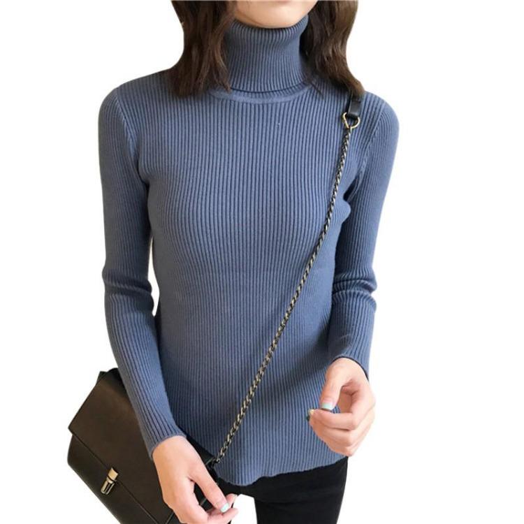 Soft Knitted Turtleneck Sweater Women Long Sleeve Pullover Tops One Size
Soft Knitted Turtleneck Sweater Women Long Sleeve Pullover Tops One Size