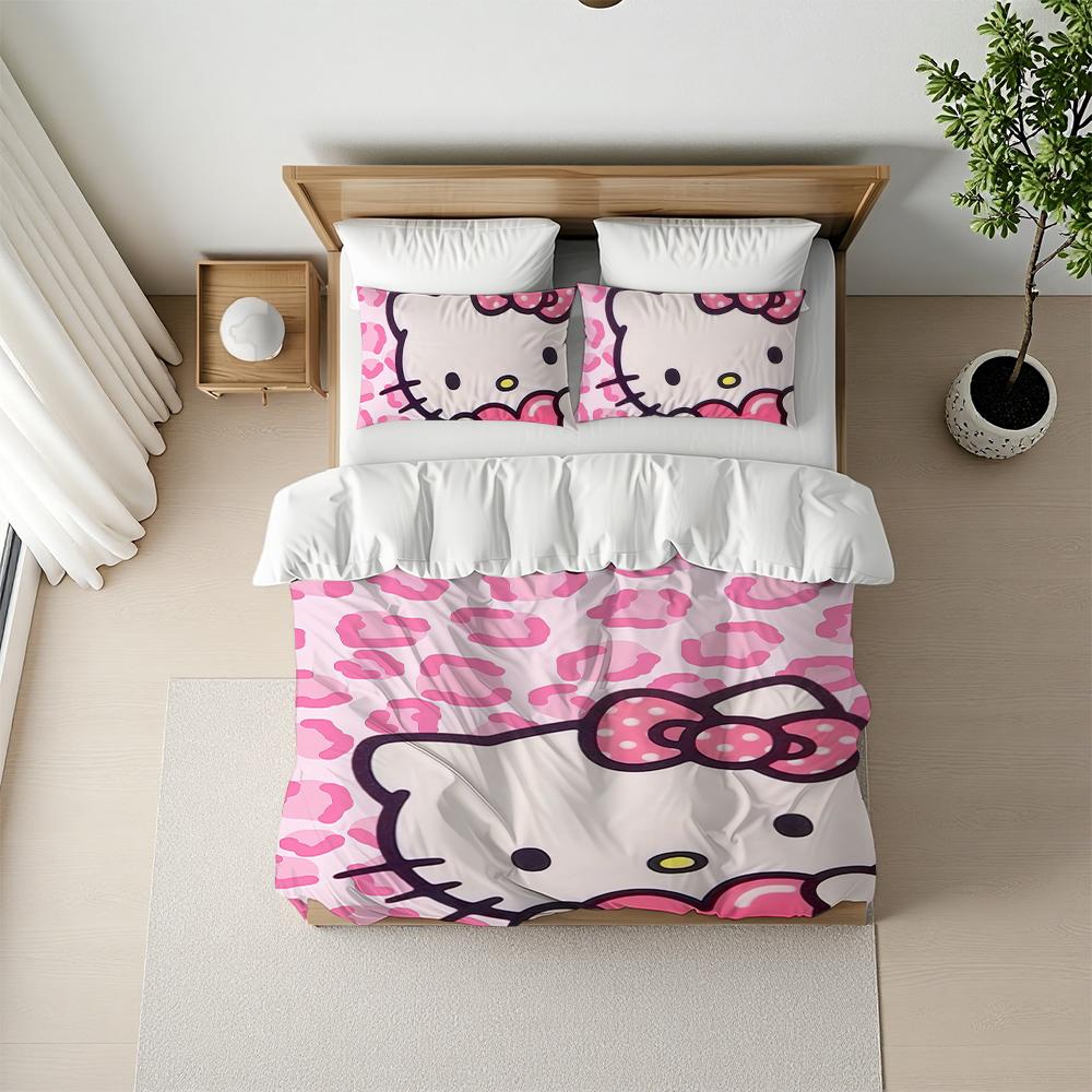Cartoon H-Hello K-Kitty Duvet Cover Set Home Style Bedding Soft Laundry Cotton Bed 3 Piece Set Student Dormitory Gift 135x200cm
Cartoon H-Hello K-Kitty Duvet Cover Set Home Style Bedding Soft Laundry Cotton Bed 3 Piece Set Student Dormitory Gift 135x200cm