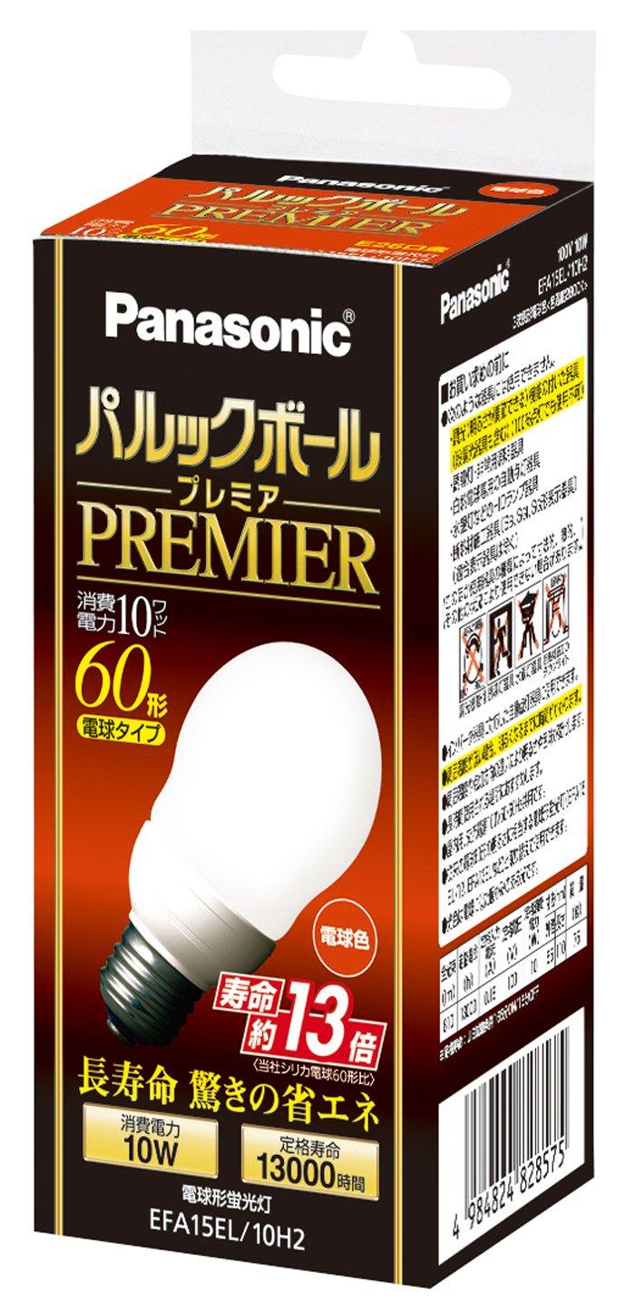 Panasonic Palook Ball Premier A15 type light bulb 60 type light bulb color EFA15EL10H2 Base diameter 26mm
Panasonic Palook Ball Premier A15 type light bulb 60 type light bulb color EFA15EL10H2 Base diameter 26mm