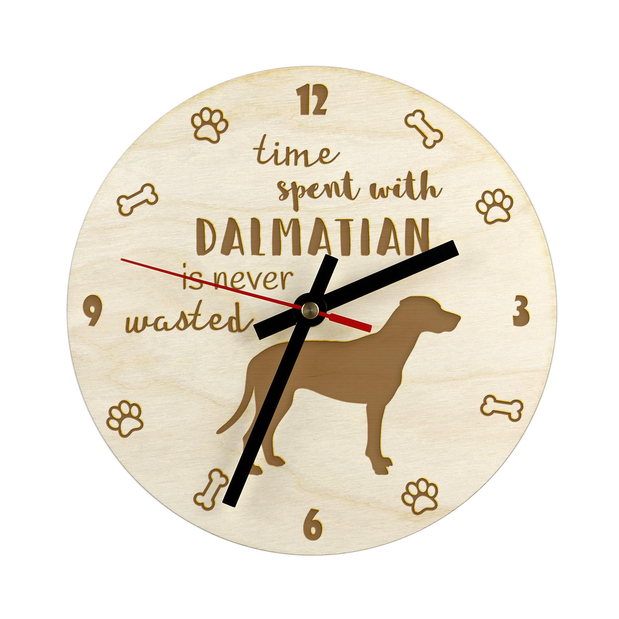 Dalmatian, Carriage Dog, Spotted Coach Dog - clock with dog, wooden clock with engraving, personalised clock by Art-Dog
Dalmatian, Carriage Dog, Spotted Coach Dog - clock with dog, wooden clock with engraving, personalised clock by Art-Dog
