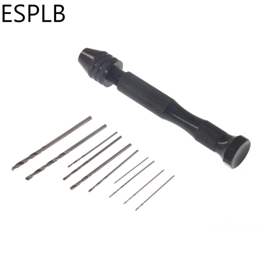 ESPLB Hand Drill Bit with 10pcs/20pcs Twist Drills Bit Rotary Tools Mini Micro Aluminum Alloy Hand for Woodworking Drilling
ESPLB Hand Drill Bit with 10pcs/20pcs Twist Drills Bit Rotary Tools Mini Micro Aluminum Alloy Hand for Woodworking Drilling