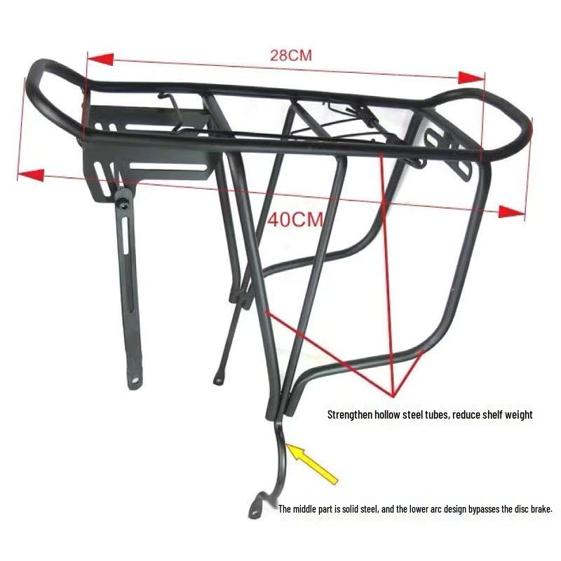 Mountain Bike Rear Cargo Rack, Thickened Steel Tube, Universal Rear Seat Tail Frame чорний
Mountain Bike Rear Cargo Rack, Thickened Steel Tube, Universal Rear Seat Tail Frame чорний