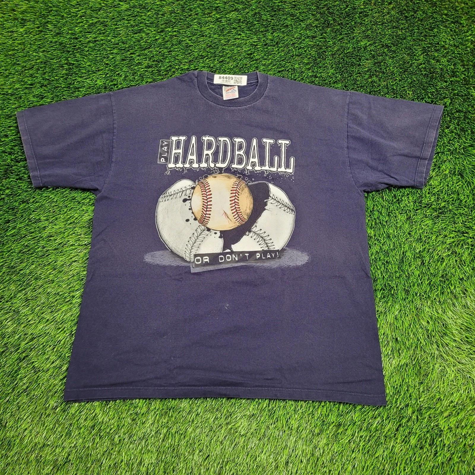 Vintage Funny Hardball Baseball Shirt L/XL 22x27 Crop Y2K XL
Vintage Funny Hardball Baseball Shirt L/XL 22x27 Crop Y2K XL