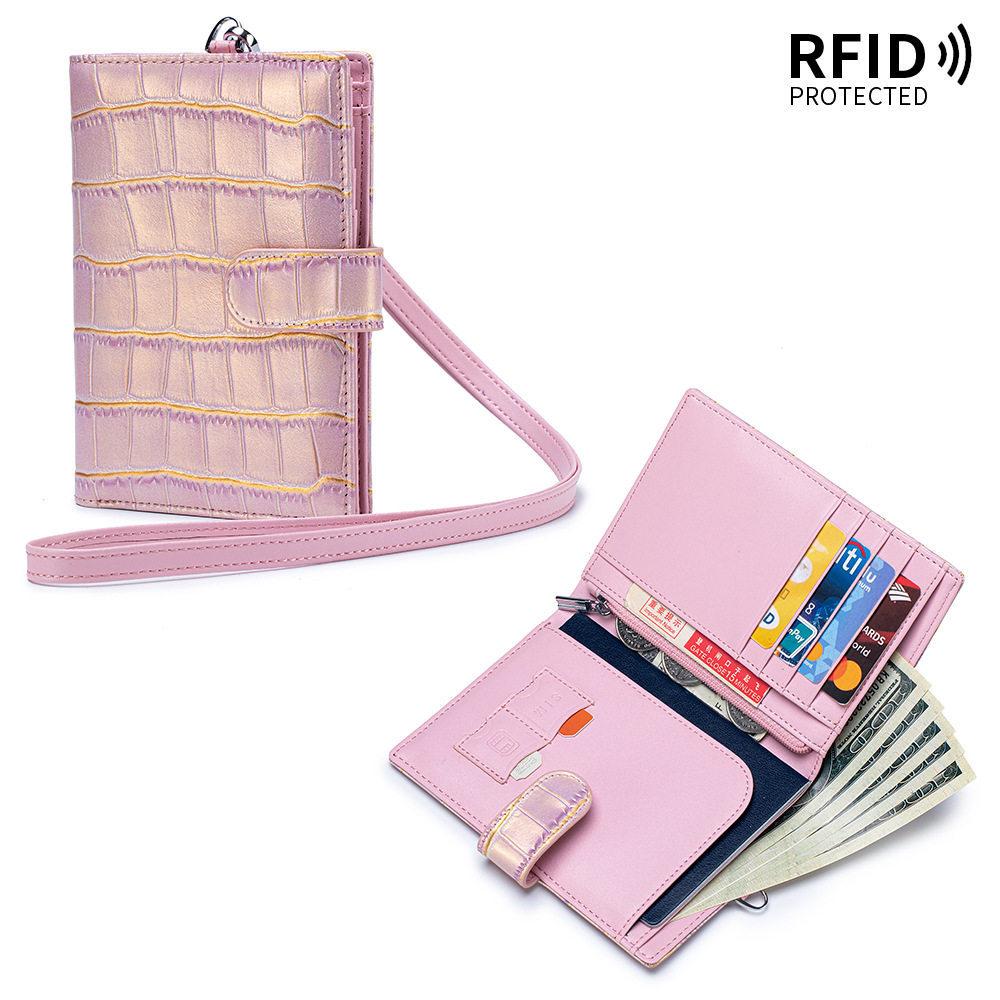 RFID Blocking Crocodile Embossed Leather Travel Passport Bag, Unisex Passport Wallet with Card Slot, Cash Pocket & Snap Closure рожевий
RFID Blocking Crocodile Embossed Leather Travel Passport Bag, Unisex Passport Wallet with Card Slot, Cash Pocket & Snap Closure рожевий