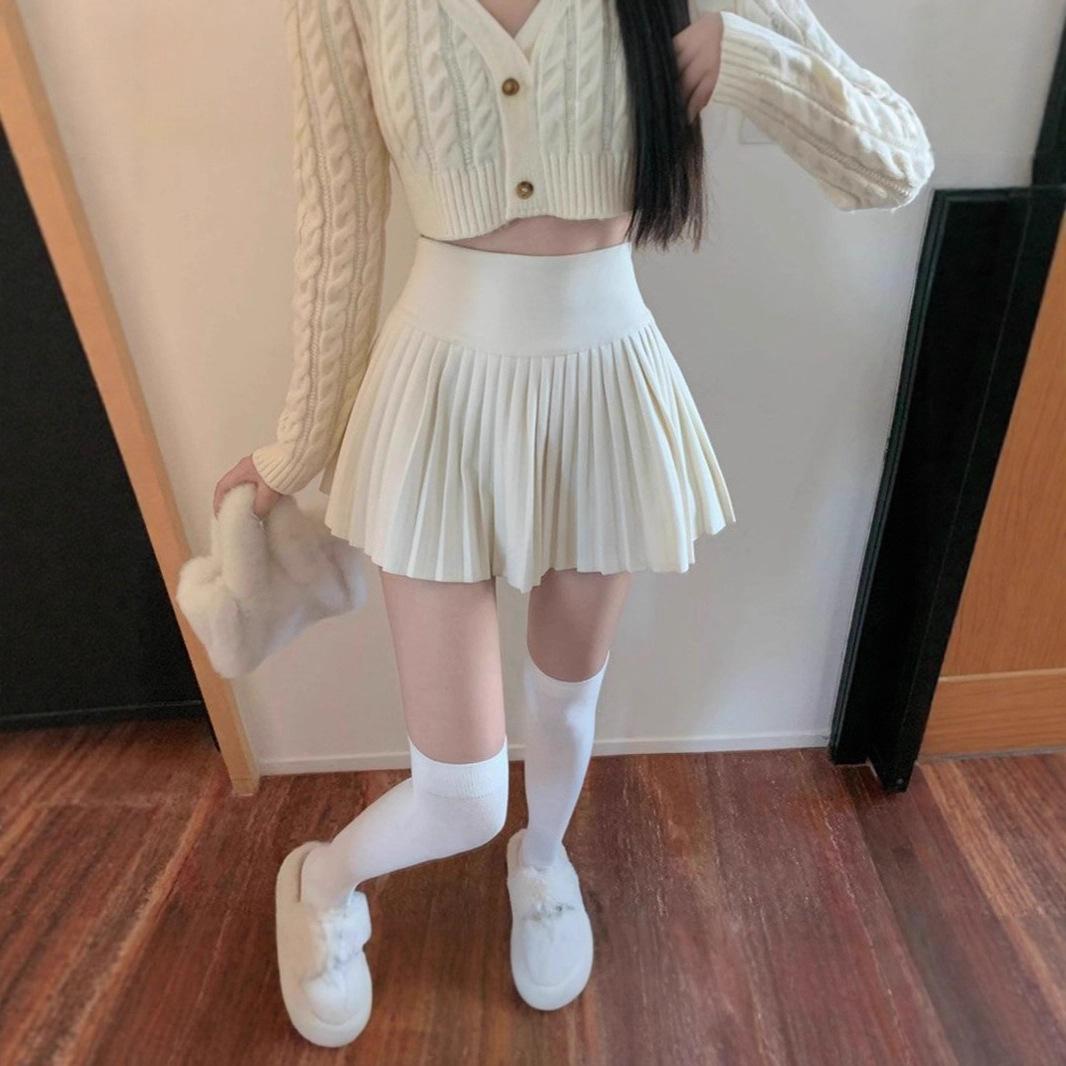 Off-White High-Waisted Wool Pleated Skirt - Women s A-Line Short Skirt for Autumn/Winter, Petite Fit, Anti-Exposure, Hot Girl Style M брудно-білий
Off-White High-Waisted Wool Pleated Skirt - Women s A-Line Short Skirt for Autumn/Winter, Petite Fit, Anti-Exposure, Hot Girl Style M брудно-білий