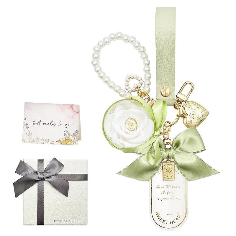 GOKEI preserved flowers key ring gift box woman friends birthday present a flower that never dies flower motif Christmas gift Valentine pearl chain
GOKEI preserved flowers key ring gift box woman friends birthday present a flower that never dies flower motif Christmas gift Valentine pearl chain