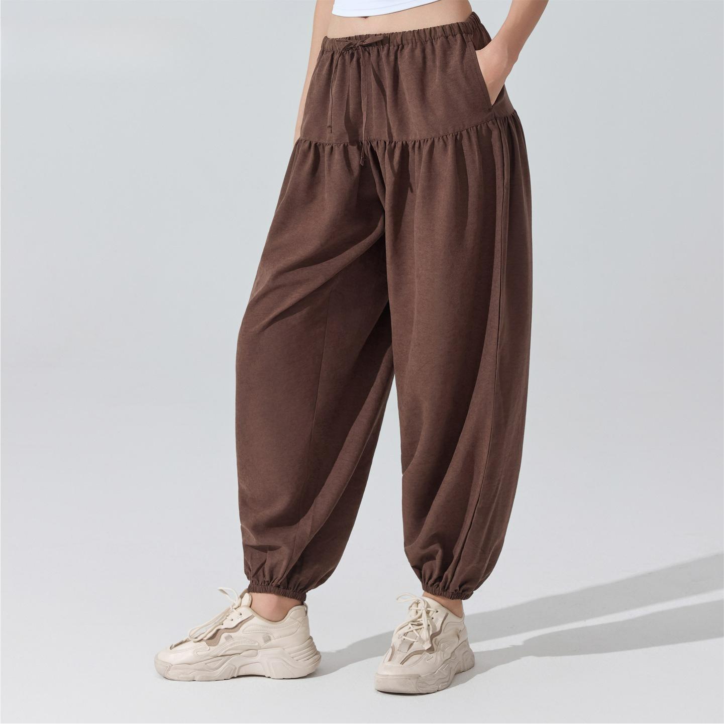 Bloomers Casual Fashion Elastic Waist Drawstring Elastic Feet Wear-resistant Sports Fitness Yoga Trousers L кавовий
Bloomers Casual Fashion Elastic Waist Drawstring Elastic Feet Wear-resistant Sports Fitness Yoga Trousers L кавовий
