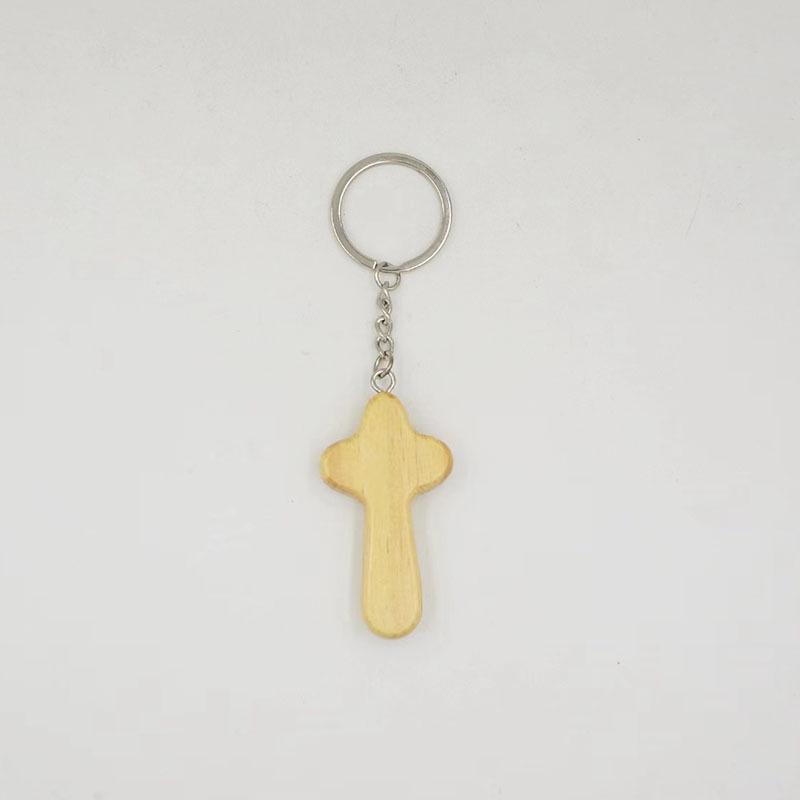 Handmade Pine Wood Cross Pendant Keychain
Handmade Pine Wood Cross Pendant Keychain