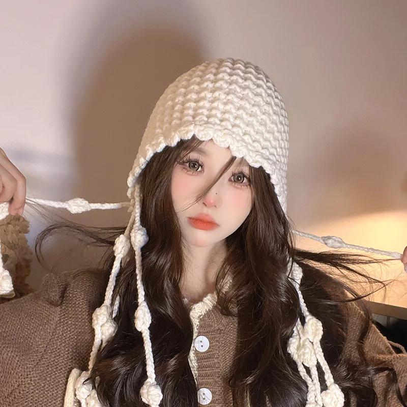 New Wool Hat Handwoven Knit Ear Flaps National Style Thermal Solid Thickened Winter Cap Ethnic Fringe Baotou Hat for Women Men
New Wool Hat Handwoven Knit Ear Flaps National Style Thermal Solid Thickened Winter Cap Ethnic Fringe Baotou Hat for Women Men