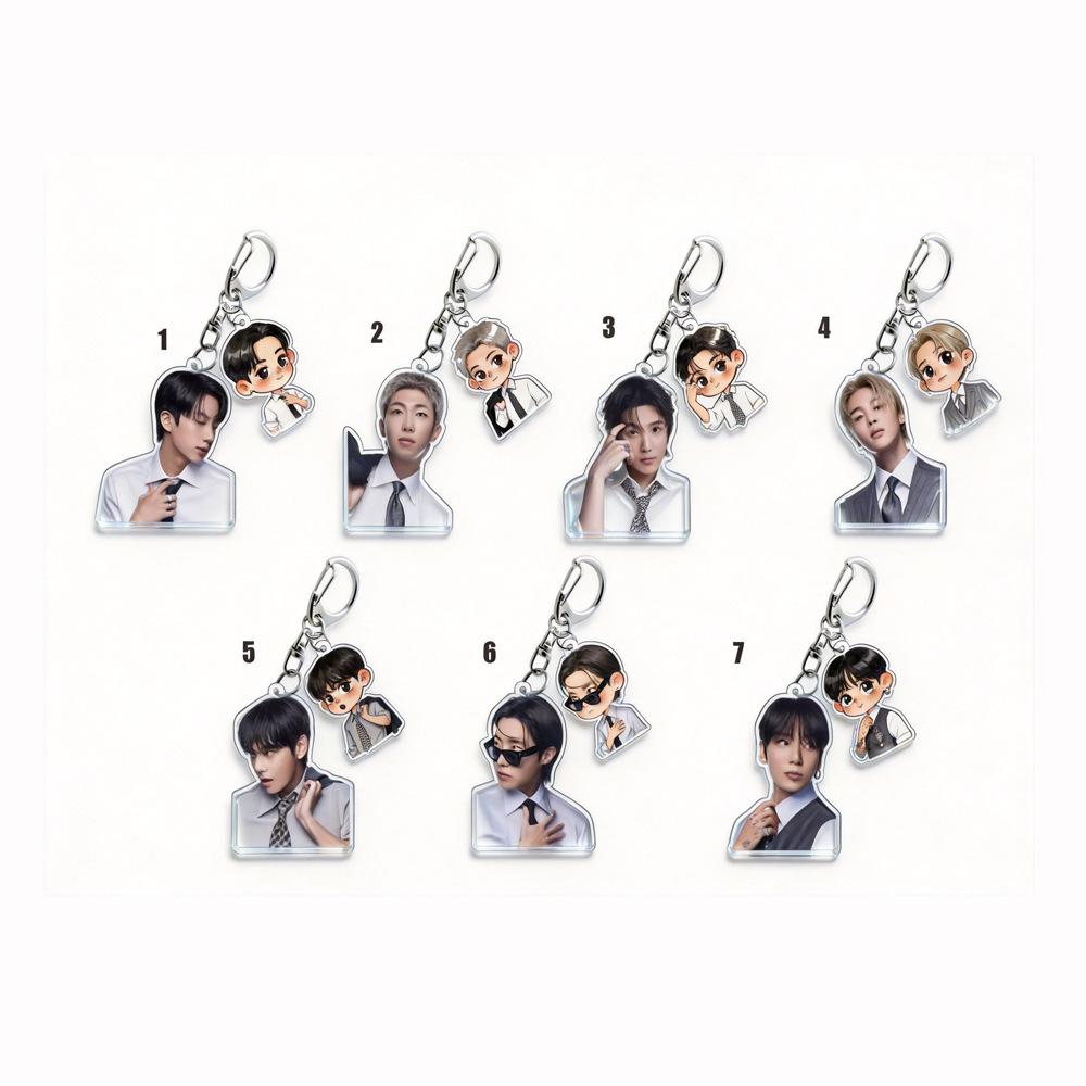 7pcs BTS Double Charm Keychain, Real Photo & Cartoon Suit Figure Keyring, Kpop ARMY Fans Bag Charm 7pcs
7pcs BTS Double Charm Keychain, Real Photo & Cartoon Suit Figure Keyring, Kpop ARMY Fans Bag Charm 7pcs