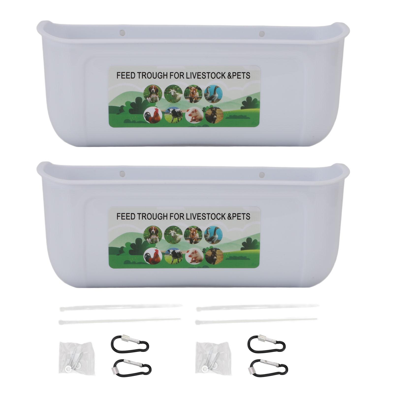 2PCS Hanging Poultry Feeder Plastic Livestock Feeding Trough for Chicken Geese Sheep Deer Dog White белый
2PCS Hanging Poultry Feeder Plastic Livestock Feeding Trough for Chicken Geese Sheep Deer Dog White белый