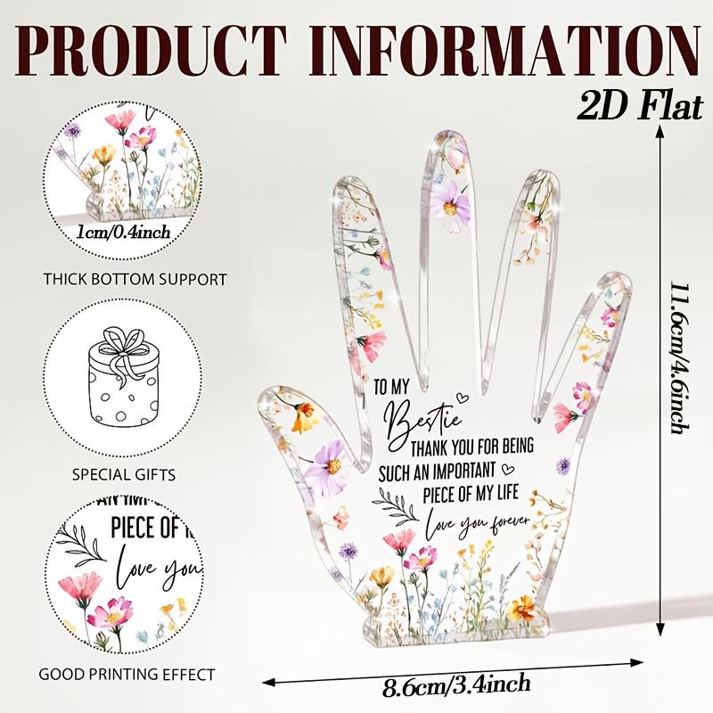 1pc Acrylic Jewelry Stand for Best Friends | Boho Style, 2D Flat, Multipurpose Tabletop Organizer for Gifts and Additions- Acrylic Desktop Ornament 8.6*11.6CM
1pc Acrylic Jewelry Stand for Best Friends | Boho Style, 2D Flat, Multipurpose Tabletop Organizer for Gifts and Additions- Acrylic Desktop Ornament 8.6*11.6CM