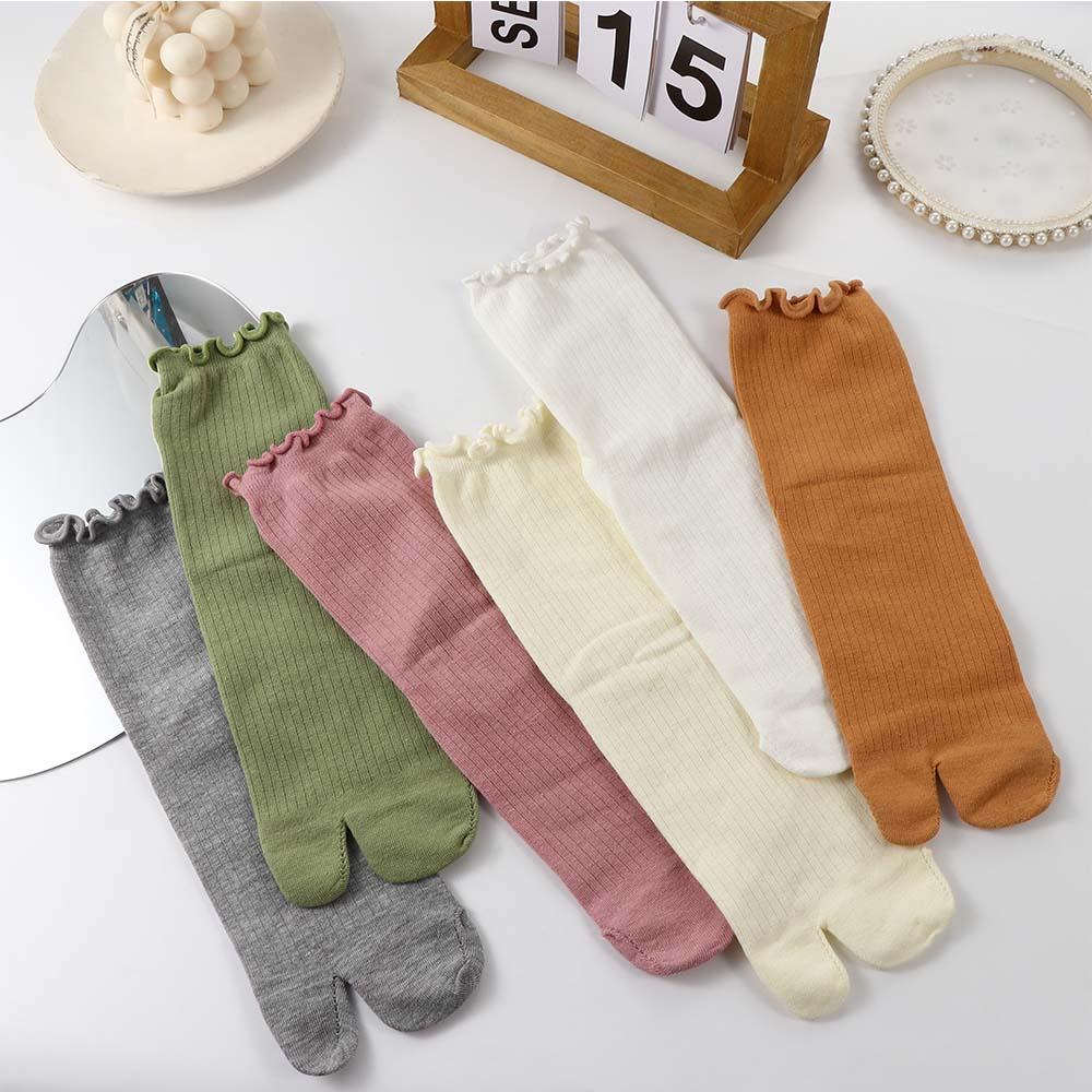 Casual Candy Color Cotton Ruffles Female Two Finger Socks Two Toe Socks Middle Tube Socks Hosiery
Casual Candy Color Cotton Ruffles Female Two Finger Socks Two Toe Socks Middle Tube Socks Hosiery