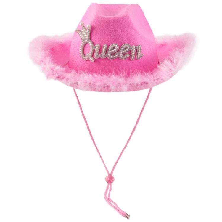 Beads Letter Cowgirl Hat for Woman Girl Breathable Cowgirls Hat with Feather Trim Banquets Carnivals Party Photography Hat рожевий
Beads Letter Cowgirl Hat for Woman Girl Breathable Cowgirls Hat with Feather Trim Banquets Carnivals Party Photography Hat рожевий