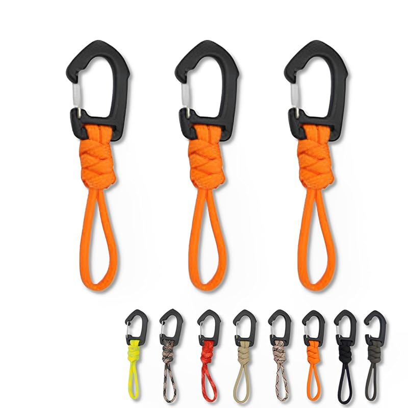 solunaterra paracord strap carabiner small size triangle camp outdoor key ring (typeB orange, S)
solunaterra paracord strap carabiner small size triangle camp outdoor key ring (typeB orange, S)
