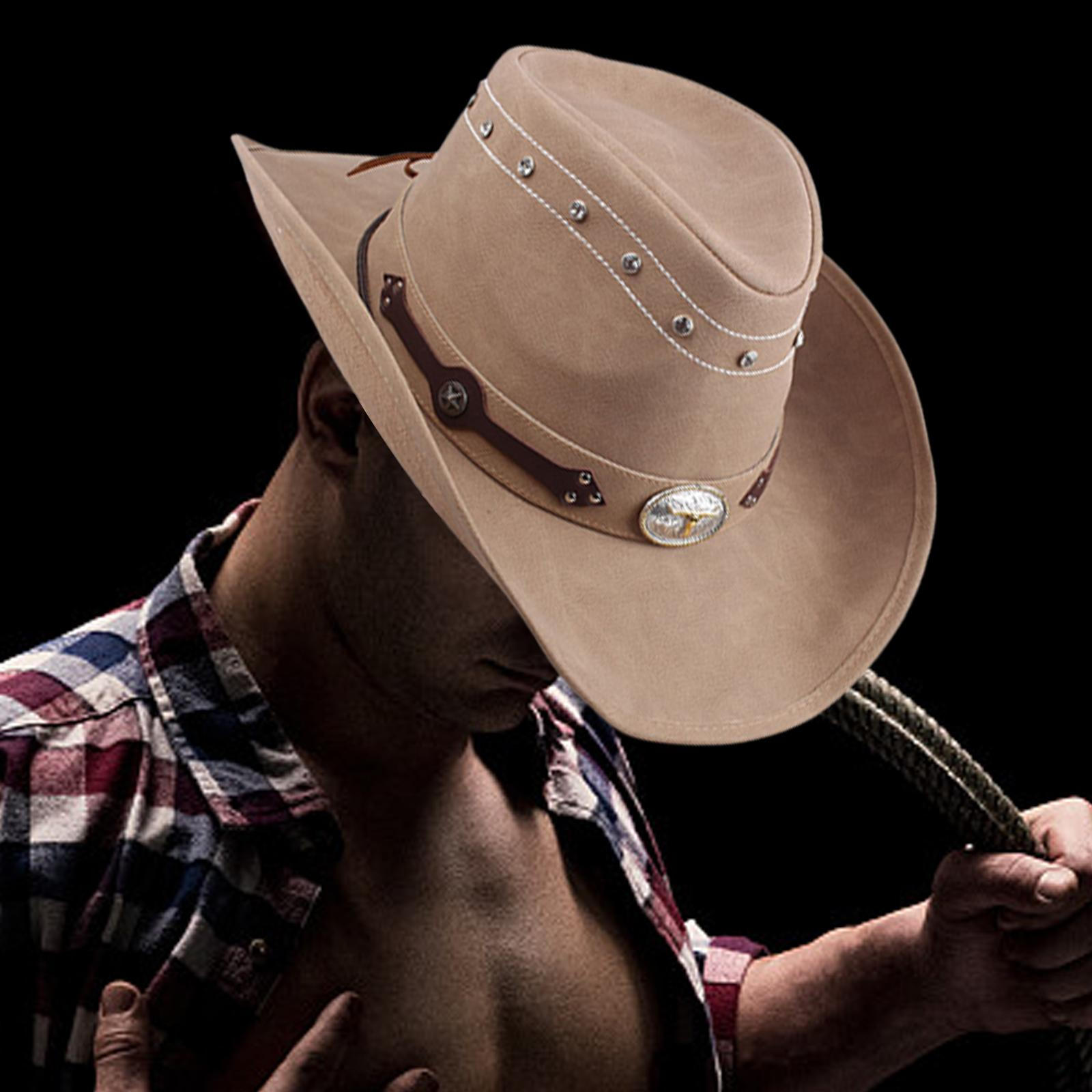 Cowboy Hat Fashionable Jazz Caps Gentleman PU Leather Fashion for Women Men Adult Unisex Dress Khaki
Cowboy Hat Fashionable Jazz Caps Gentleman PU Leather Fashion for Women Men Adult Unisex Dress Khaki